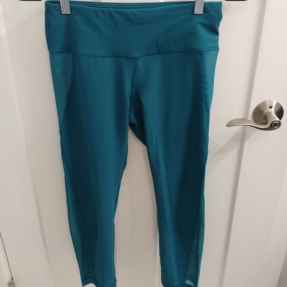 90 Degree By Reflex Pants - Teal Mesh Workout Leggings